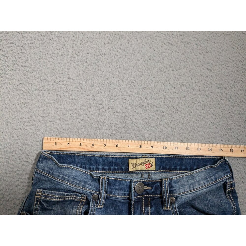 Wrangler 20X Style 42 Vintage Boot Jeans Mens 32x32 (Meas 31x29.5) Western Blue - Picture 11 of 16
